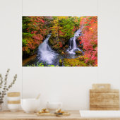 Waterval | Faucet Waterfall Nikko Japan Herfst Poster (Keuken)