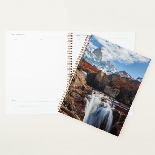 Waterval | Fitz Roy Mountain, Argentinië Planner (Display)