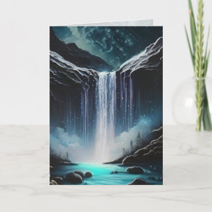 Waterval Grafische Kunstkaart Kaart