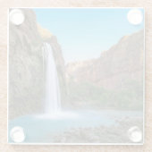 Waterval | Havasu-Herfsten op Sunset Glazen Onderzetter (Achterkant)