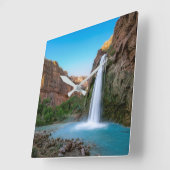 Waterval | Havasu-Herfsten op Sunset Vierkante Klok (Hoek)