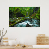 Waterval | Herfsten van Grotto, Oregon Poster (Keuken)