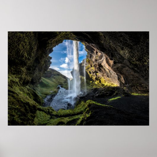 Waterval | IJslandse waterval Poster (Voorkant)