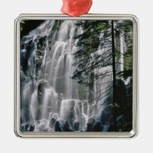 Waterval in bos, Oregon Metalen Ornament