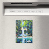 Waterval in Cebu Filipijnen Vintage Magneet (Insitu (Vaatwasser))
