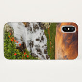 Waterval in de bergen met bloemen Case-Mate iPhone case (Achterkant (horizontaal))