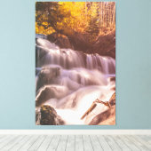 Waterval in de bossen canvas afdruk (Insitu (Houten vloer))