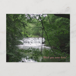 Waterval in de natuur briefkaart