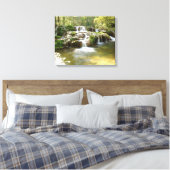 Waterval in het bos canvas afdruk (Insitu (Slaapkamer))