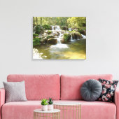 Waterval in het bos canvas afdruk (Insitu (Woonkamer))