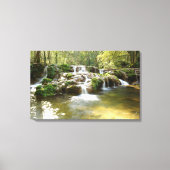 Waterval in het bos canvas afdruk (Voorkant)
