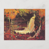 Waterval in het bos, schilderkunst, briefkaart (Voorkant)