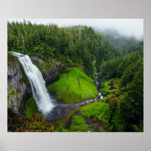 Waterval in het groen poster
