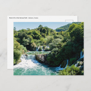 Waterval in het Nationaal Park Krka - Dalmatia, Kr Briefkaart