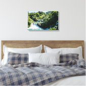 Waterval in het Nationaal Park Krka - Dalmatia, Kr Canvas Afdruk (Insitu (Slaapkamer))