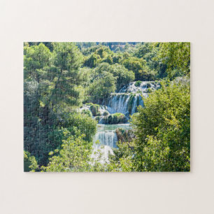 Waterval in het Nationaal Park Krka - Dalmatia, Kr Legpuzzel