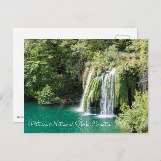 Waterval in het Nationaal Park Plitvice - Kroatië Briefkaart (Voorkant / Achterkant)