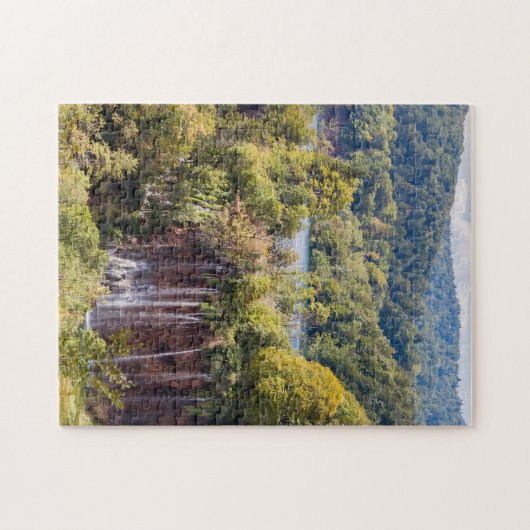 Waterval in het Nationaal Park Plitvice - Kroatië Legpuzzel (Horizontaal)