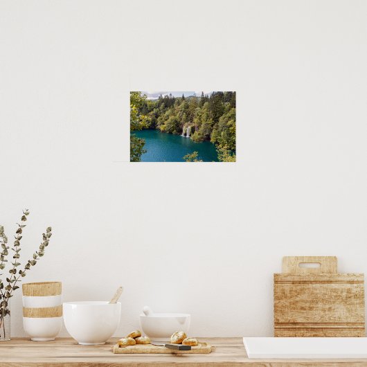 Waterval in het Nationaal Park Plitvice - Kroatië Poster (Keuken)