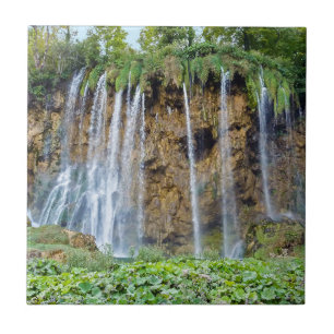 Waterval in het Nationaal Park Plitvice - Kroatië Tegeltje