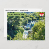 Waterval in Krka Nationaal Park - Dalmatië,Kroatië Briefkaart (Voorkant / Achterkant)