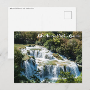 Waterval in Nationaal Park Krka - Dalmatië, Kroati Briefkaart