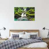 Waterval in Oerwoud | Phu Tub Berk Mountain Canvas Afdruk (Insitu (Slaapkamer))