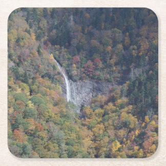 Waterval in Western North Carolina in de Herfst Vierkante Kartonnen Onderzetter