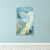 Waterval in Yellowstone door Tman,  kunst Canvas Afdruk (Insitu (Houten vloer))