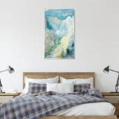 Waterval in Yellowstone door Tman,  kunst Canvas Afdruk (Insitu (Slaapkamer))
