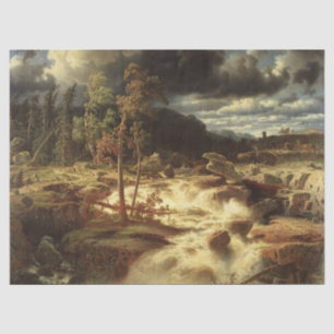 Waterval in Zweden (door Marcus Larson) Tissuepapier