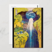 Waterval, Katsushika Hokusai, Ukiyo-e Briefkaart (Voorkant / Achterkant)