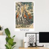 Waterval Kirifuri van Hokusai Poster (Thuiskantoor)