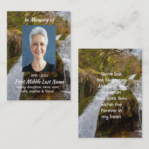 Waterval Landschap Blauwe Klokjes Aandenken Visitekaartje