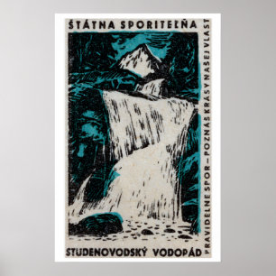 Waterval - - Matchbox Print - Esthetische Muurkuns