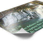 Waterval met John 7:38 Foto Afdruk (Hoek)