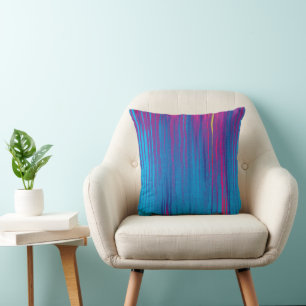 Waterval Naadloos Blauw Fuchsia Lavendel Kussen