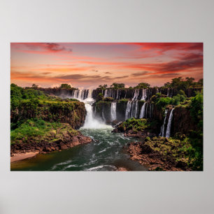 Waterval Nationaal park Iguacu Poster