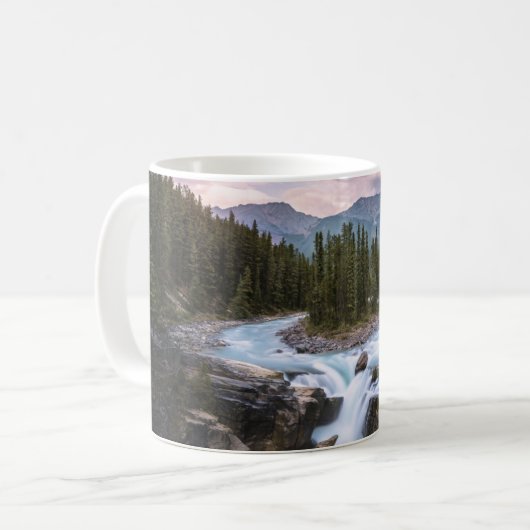 Waterval | Nationaal Park Jasper, Canada Koffiemok (Voorkant links)