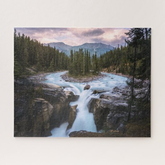 Waterval | Nationaal Park Jasper, Canada Legpuzzel (Horizontaal)