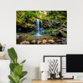 Waterval | Nationaal park Smokey Mountain Poster (Thuiskantoor)