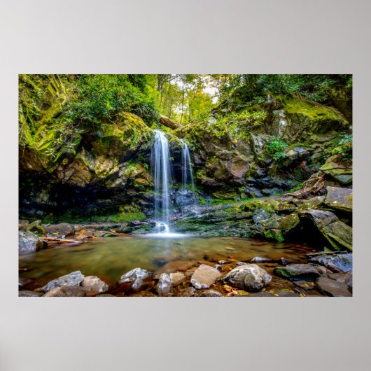 Waterval | Nationaal park Smokey Mountain Poster (Voorkant)