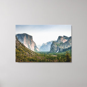 Waterval Nationaal park Yosemite Valley Canvas Afdruk