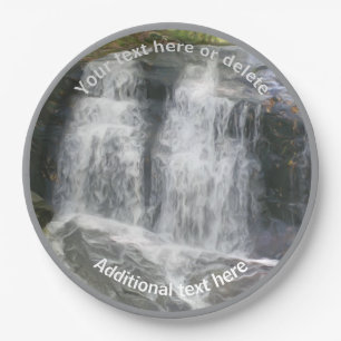 Waterval Natuur Kunst Gepersonaliseerde Partij Papieren Bordje