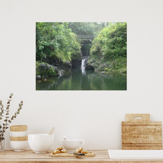 Waterval onder Bridge Poster (Keuken)