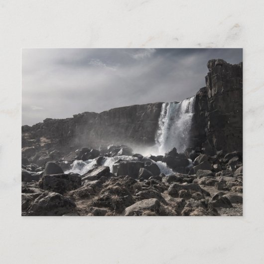 Waterval op Þingvellir Briefkaart (Voorkant)