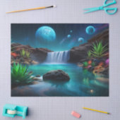 Waterval op een verre planeet tissuepapier (Craft)