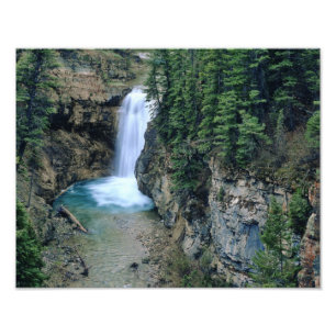 Waterval op Falls Creek in Lewis and Clark Foto Afdruk