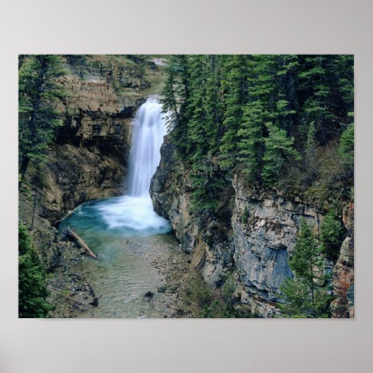 Waterval op Herfsten Creek in Lewis en Clark Poster (Voorkant)