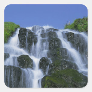 Waterval, Portree, Isle of Skye, Hooglanden, Vierkante Sticker